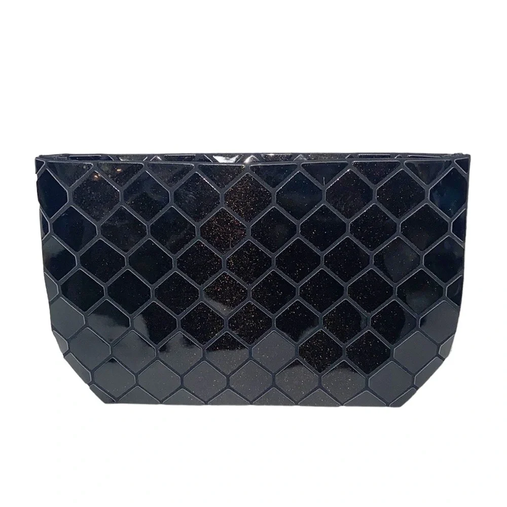 Emilio Pepe Italy Womens hexagon geometric clutch bag handbag purse